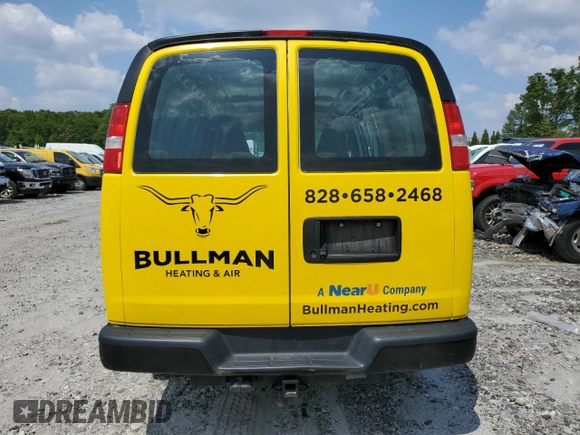 2022 Chevrolet Express Cargo z VIN 1GCWGAF71N1198508, wystawiony jako Copart lot #59487795 z przebiegiem 72 395 mil mil oraz Szkoda całkowita • Salvage title. Historia ofert i sprzedaży dostępna na DreamBid. Obrazek 6.