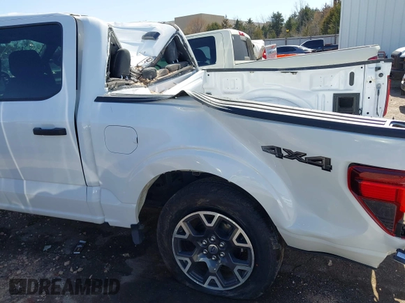 2024 Ford F-150 STX with VIN 1FTFW2L51RKF56802, listed as a IAAI auction lot 41771803 with 5,643 mi miles and . Bid and sale history available at carsss.com. Image 6.