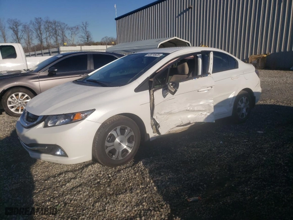 2013 Honda Civic Hybrid with VIN 19XFB4F39DE002680, listed as a Copart auction lot 43874925 with NaN miles and Salvage Title. Bid and sale history available at carsss.com. Image 1.