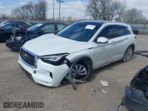 2019 Infiniti QX50 Luxe with VIN 3PCAJ5M33KF119894, listed as a IAAI auction lot 41921395 with 74,797 mi miles and . Bid and sale history available at DreamBid. Image 2.