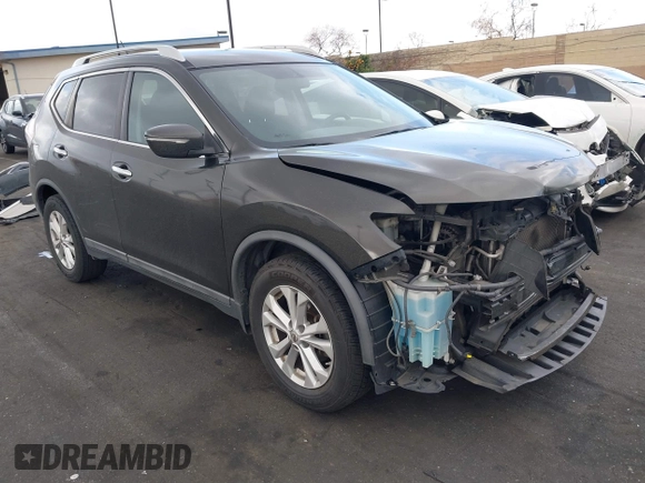 2015 Nissan Rogue SL with VIN 5N1AT2MT7FC802043, listed as a IAAI auction lot 41535141 with 126,579 mi miles. Bid and sale history available at carsss.com. Image 1.