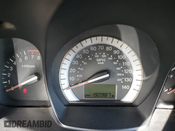 2007 Kia Spectra with VIN KNAFE161175005560, listed as a Copart auction lot 42368135 with 190,987 mi miles and Salvage Title. Bid and sale history available at carsss.com. Image 9.