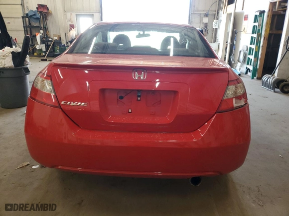 2009 Honda Civic Cpe EX with VIN 2HGFG128X9H522126, listed as a Copart auction lot 53390195 with 133,267 mi miles and Salvage Title. Bid and sale history available at carsss.com. Image 6.