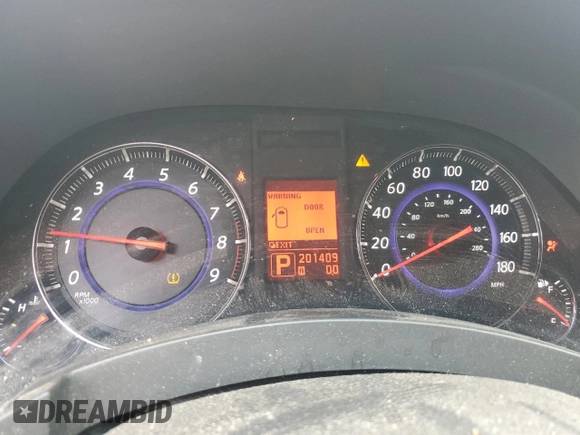 2010 Infiniti FX with VIN JN8AS1MU0AM800328, listed as a Copart auction lot 46993445 with 201,409 mi miles and Salvage title. Bid and sale history available at DreamBid. Image 9.
