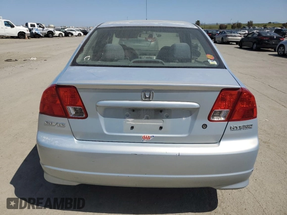 2005 Honda Civic with VIN JHMES966X5S003725, listed as a Copart auction lot 52462415 with 143,444 mi miles and Salvage Title. Bid and sale history available at DreamBid. Image 6.