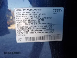 2015 Audi Q7 3.0T S line Prestige with VIN WA1DGAFE8FD015699, listed as a Copart auction lot 41429285 with 128,813 mi miles and Salvage Title. Bid and sale history available at carsss.com. Image 13.