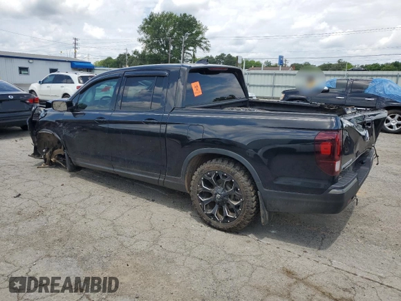 2019 Honda Ridgeline Sport with VIN 5FPYK3F15KB039774, listed as a Copart auction lot 59367535 with 44,911 mi miles and Salvage title. Bid and sale history available at DreamBid. Image 2.