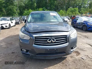 2013 Infiniti JX35 with VIN 5N1AL0MN0DC349743, listed as a IAAI auction lot 42151277 with 183,894 mi miles. Bid and sale history available at carsss.com. Image 6.