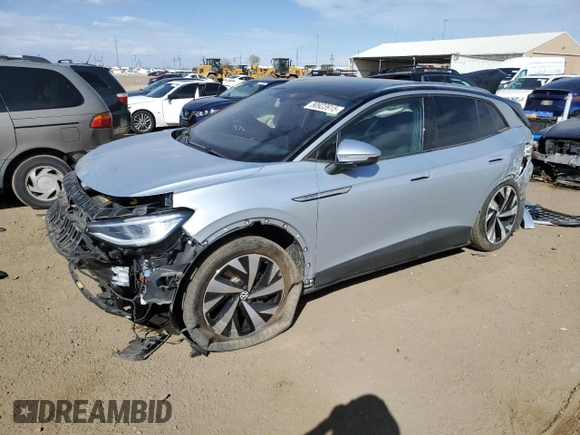 2021 Volkswagen ID.4 Pro S z VIN WVGUNPE23MP063611, wystawiony jako Copart lot #50923915 z przebiegiem 15 773 mil mil oraz Szkoda całkowita • Salvage title. Historia ofert i sprzedaży dostępna na DreamBid. Obrazek 1.