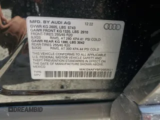 2023 Audi SQ5 Sportback Prestige with VIN WA134AFY9P2083621, listed as a Copart auction lot 68630394 with 15,791 mi miles and Salvage Title. Bid and sale history available at DreamBid. Image 16.