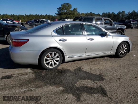 2007 Lexus LS 460 with VIN JTHBL46F975040494, listed as a Copart auction lot 41648735 with 353,650 mi miles and Clean Title. Bid and sale history available at DreamBid. Image 3.