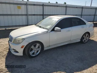 2011 Mercedes-Benz C with VIN WDDGF5EB2BR157845, listed as a Copart auction lot 50947805 with 201,924 mi miles and Salvage Title. Bid and sale history available at carsss.com. Image 1.
