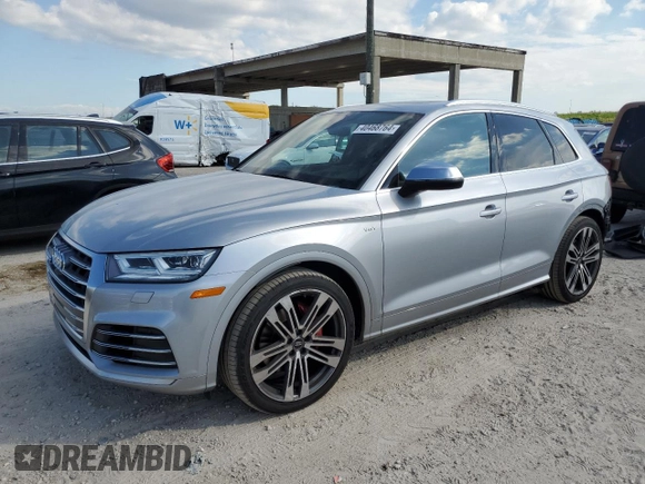 2018 Audi SQ5 Prestige with VIN WA1C4AFY3J2220186, listed as a Copart auction lot 40468764 with 19,476 mi miles and Non Repairable. Bid and sale history available at DreamBid. Image 1.
