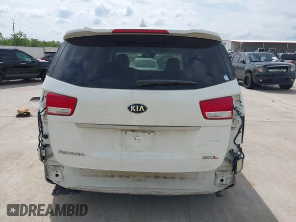 2015 Kia Sedona SX-L with VIN KNDME5C12F6028893, listed as a IAAI auction lot 42109514 with 169,303 mi miles and . Bid and sale history available at DreamBid. Image 6.