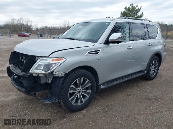 2020 Nissan Armada SL with VIN JN8AY2NC9L9616120, listed as a IAAI auction lot 42092766 with 52,593 mi miles. Bid and sale history available at carsss.com. Image 18.
