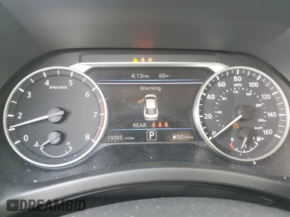 2024 Nissan Sentra SV with VIN 3N1AB8CV3RY244350, listed as a Copart auction lot 43572955 with 19,705 mi miles and Salvage title. Bid and sale history available at DreamBid. Image 9.