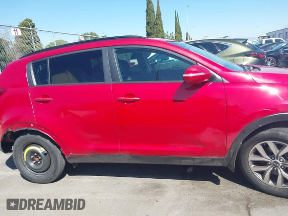 2014 Kia Sportage LX with VIN KNDPB3AC0E7607615, listed as a IAAI auction lot 41839123 with 93,946 mi miles. Bid and sale history available at carsss.com. Image 13.