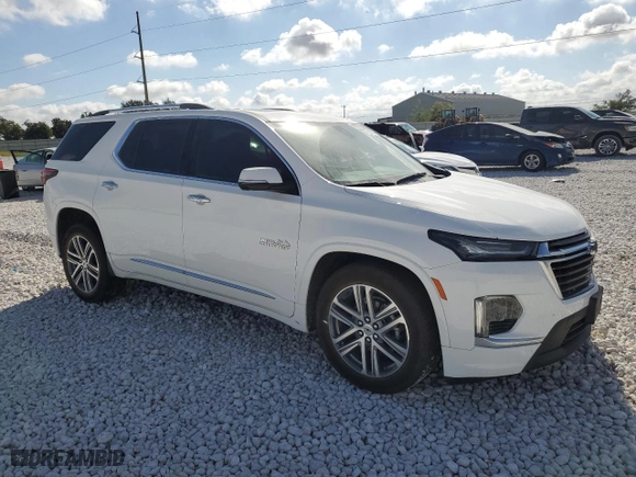 2023 Chevrolet Traverse High Country with VIN 1GNERNKW6PJ255970, listed as a Copart auction lot 77387294 with 23,258 mi miles and Salvage Title. Bid and sale history available at carsss.com. Image 4.