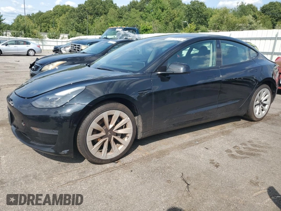 2022 Tesla Model 3 with VIN 5YJ3E1EA5NF186293, listed as a Copart auction lot 66789134 with 71,471 mi miles and Salvage Title. Bid and sale history available at DreamBid. Image 1.