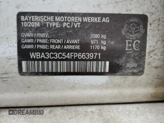 2015 BMW 3 Series 320i xDrive with VIN WBA3C3C54FP663971, listed as a Copart auction lot 45174765 with 158,500 mi miles and Salvage Title. Bid and sale history available at carsss.com. Image 13.
