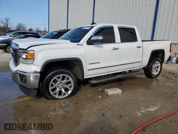 2015 GMC Sierra 1500 SLT with VIN 3GTU2VEC8FG343266, listed as a Copart auction lot 45917455 with Not Provided miles and Salvage Title. Bid and sale history available at DreamBid. Image 1.