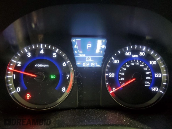 2013 Hyundai Accent GS with VIN KMHCT5AE6DU111867, listed as a Copart auction lot 47269385 with 102,197 mi miles and Salvage Title. Bid and sale history available at carsss.com. Image 9.