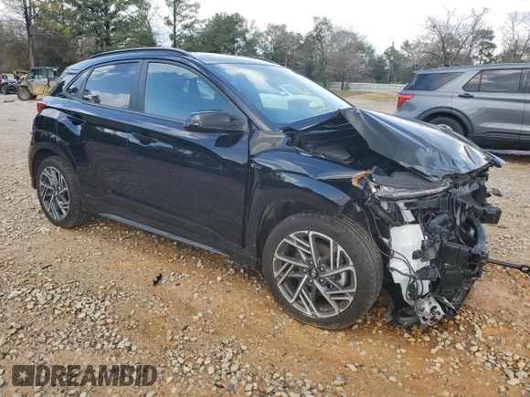 2023 Hyundai Kona N Line with VIN KM8K33A31PU044047, listed as a Copart auction lot 44324995 with 17,953 mi miles and Non Repairable. Bid and sale history available at carsss.com. Image 4.