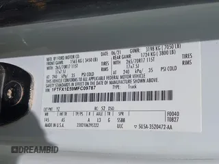 2021 Ford F-150 XL with VIN 1FTFX1E59MFC09787, listed as a IAAI auction lot 42162828 with 96,215 mi miles and . Bid and sale history available at DreamBid. Image 9.
