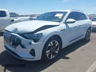 2021 Audi e-tron Premium Plus with VIN WA1LAAGE6MB002079, listed as a IAAI auction lot 42116578 with 48,357 mi miles. Bid and sale history available at carsss.com. Image 2.
