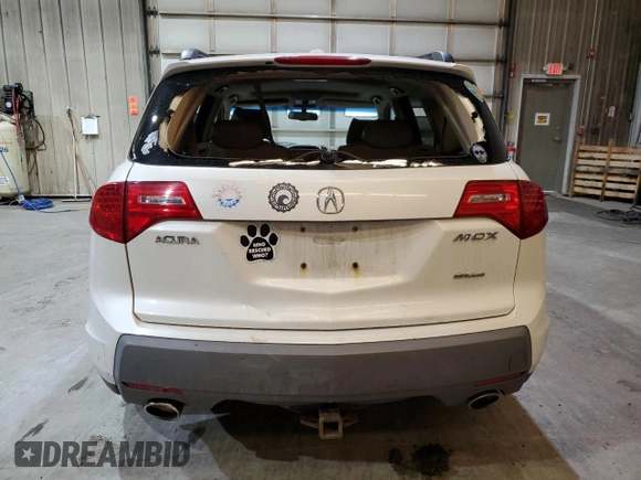 2008 Acura MDX with VIN 2HNYD282X8H536495, listed as a Copart auction lot 46929435 with 203,716 mi miles and Salvage Title. Bid and sale history available at DreamBid. Image 6.
