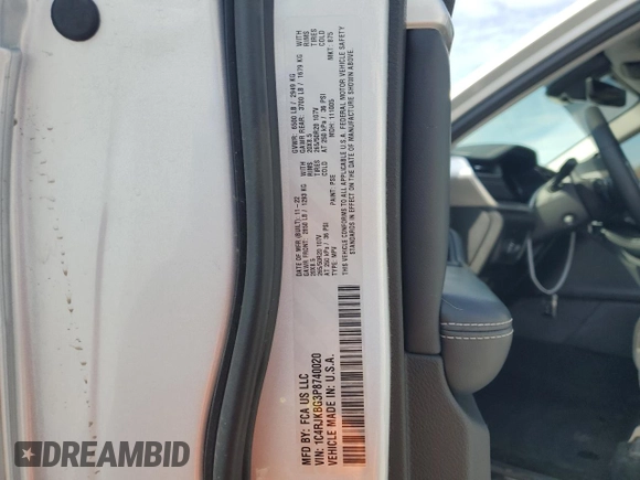 2023 Jeep Grand Cherokee Limited z VIN 1C4RJKBG3P8740020, wystawiony jako Copart lot #52175925 z przebiegiem 40 046 mil mil oraz Szkoda całkowita • Salvage title. Historia ofert i sprzedaży dostępna na DreamBid. Obrazek 13.