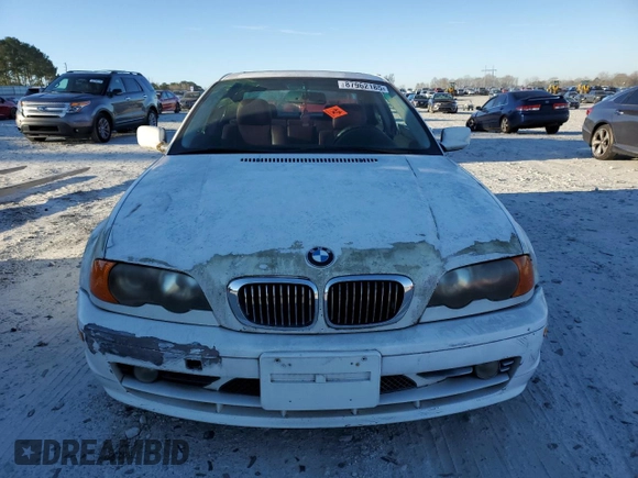 2000 BMW 3 Series 323Ci with VIN WBABM3342YJN88421, listed as a Copart auction lot 87962185 with Not Provided miles and Salvage Title. Bid and sale history available at DreamBid. Image 5.