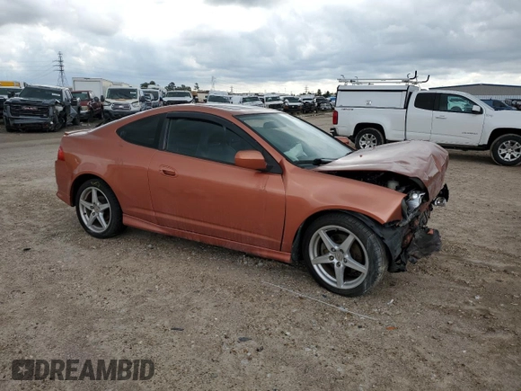 2005 Acura RSX Type-S with VIN JH4DC53025S012629, listed as a Copart auction lot 72845184 with 0 mi miles and Salvage Title. Bid and sale history available at carsss.com. Image 4.