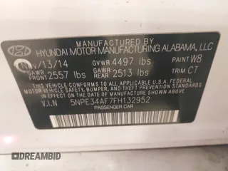 2015 Hyundai Sonata Sport с VIN 5NPE34AF7FH132952, выставлен на аукционе IAAI как лот 42855341 с пробегом 157 365 миль миль и . История ставок и продаж доступна на DreamBid. Изображение 9.