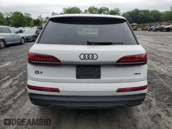 2023 Audi Q7 Premium Plus with VIN WA1LCBF71PD008190, listed as a Copart auction lot 60656225 with 18,154 mi miles and Salvage title. Bid and sale history available at DreamBid. Image 6.