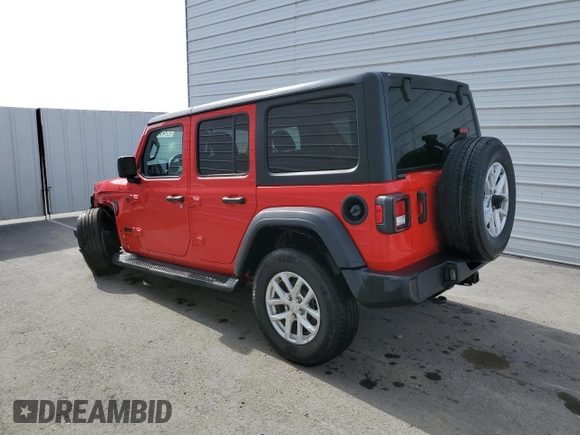 2023 Jeep Wrangler Sport S with VIN 1C4HJXDN5PW687059, listed as a Copart auction lot 56291725 with 23,611 mi miles and Non repairable. Bid and sale history available at DreamBid. Image 2.