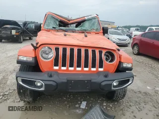 2018 Jeep Wrangler Unlimited Sahara with VIN 1C4HJXEG1JW175936, listed as a Copart auction lot 55610375 with 39,479 mi miles and Salvage title. Bid and sale history available at DreamBid. Image 5.