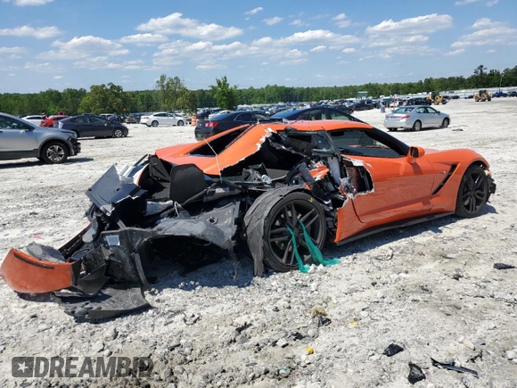 2019 Chevrolet Corvette Z51 1LT with VIN 1G1YH2D79K5115418, listed as a Copart auction lot 55996435 with Not provided miles and Salvage title. Bid and sale history available at DreamBid. Image 3.