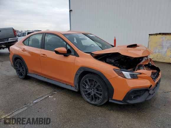 2022 Subaru WRX Premium with VIN JF1VBAH66N8027250, listed as a Copart auction lot 86513694 with 14,669 mi miles and Salvage Title. Bid and sale history available at carsss.com. Image 4.
