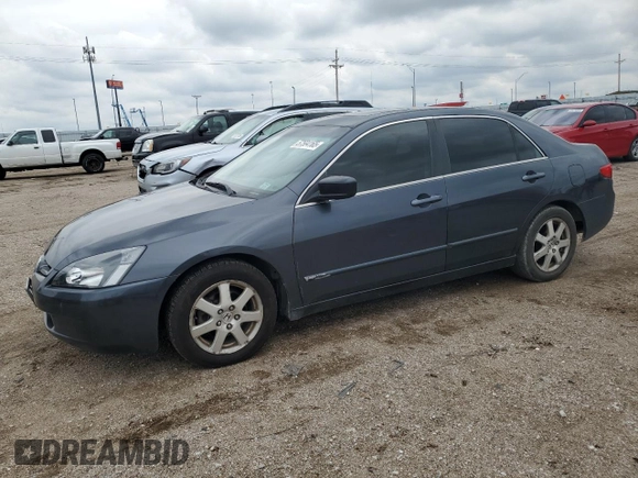 2005 Honda Accord EX-L z VIN 1HGCM66575A000880, wystawiony jako Copart lot #57584165 z przebiegiem 187 108 mil mil oraz Szkoda całkowita • Salvage title. Historia ofert i sprzedaży dostępna na DreamBid. Obrazek 1.