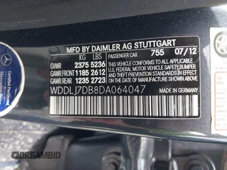2013 Mercedes-Benz CLS 550 with VIN WDDLJ7DB8DA064047, listed as a IAAI auction lot 42317103 with 139,085 mi miles and . Bid and sale history available at DreamBid. Image 9.