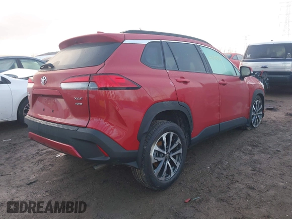 2023 Toyota Corolla Cross XLE with VIN 7MUDAABG0PV075695, listed as a IAAI auction lot 41170086 with 5,789 mi miles and . Bid and sale history available at DreamBid. Image 4.
