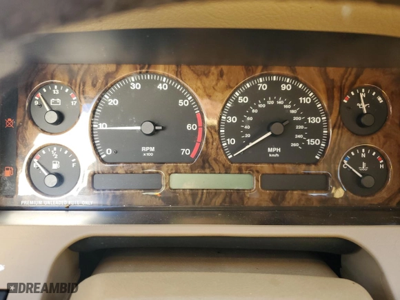 1997 Jaguar XJ with VIN SAJHX1245VC805665, listed as a Copart auction lot 45024125 with 0 mi miles and Salvage Title. Bid and sale history available at carsss.com. Image 9.