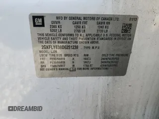 2013 GMC Terrain Denali with VIN 2GKFLYE38D6251238, listed as a Copart auction lot 53233615 with 98,100 mi miles and Salvage Title. Bid and sale history available at DreamBid. Image 15.