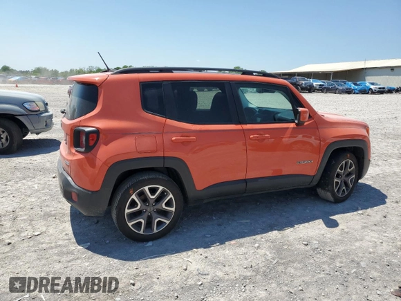 2017 Jeep Renegade Latitude with VIN ZACCJABBXHPF77140, listed as a Copart auction lot 54737895 with 157,373 mi miles and Salvage title. Bid and sale history available at DreamBid. Image 3.