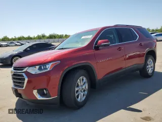 2020 Chevrolet Traverse LT Cloth z VIN 1GNERGKW5LJ233397, wystawiony jako Copart lot #55685455 z przebiegiem 44 316 mil mil oraz Szkoda całkowita • Salvage title. Historia ofert i sprzedaży dostępna na DreamBid. Obrazek 1.