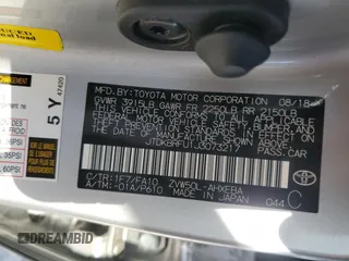 2018 Toyota Prius Two with VIN JTDKBRFU1J3073217, listed as a Copart auction lot 52007715 with 68,688 mi miles and Salvage Title. Bid and sale history available at DreamBid. Image 14.