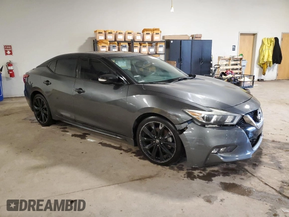 2017 Nissan Maxima SV with VIN 1N4AA6AP0HC383003, listed as a Copart auction lot 58060855 with 123,990 mi miles and Salvage title. Bid and sale history available at DreamBid. Image 4.