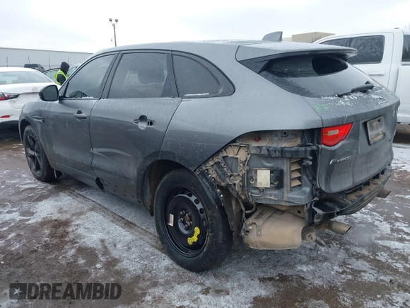 2018 Jaguar F-Pace 25t Prestige with VIN SADCK2FX4JA351050, listed as a IAAI auction lot 41554865 with 107,341 mi miles and . Bid and sale history available at DreamBid. Image 3.