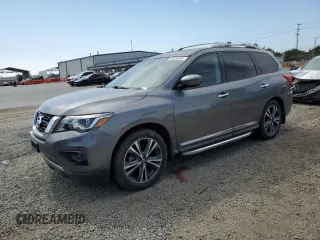 2020 Nissan Pathfinder Platinum z VIN 5N1DR2DNXLC579019, wystawiony jako Copart lot #58950695 z przebiegiem 40 252 mil mil oraz Szkoda całkowita • Salvage title. Historia ofert i sprzedaży dostępna na DreamBid. Obrazek 1.